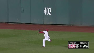 STL@WSH: Span makes off-balance catch on line drive