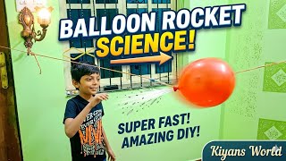 FASTEST DIY Balloon Rocket! 🎈 | Easy Home Science Experiment