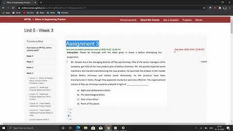 Nptel Ethics in Engineering Practice  week 3 solutions.