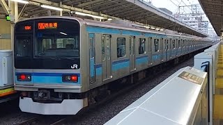 E231系ミツK4編成各駅停車西船橋駅行き西葛西駅発車(2022/12/5)