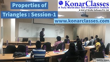 www.konarclasses.com : Properties of Triangles - Session 1