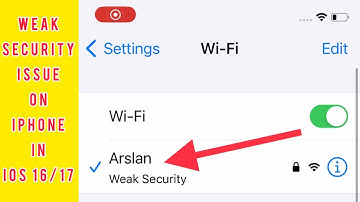 How to Fix "Weak Security" on iPhone