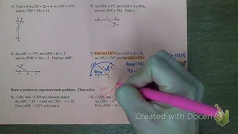 2-2 Angle Addition Postulate Part 2