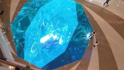 Interactive floor tile led screen building the world under your feet