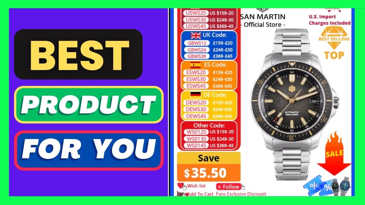 San Martin 2025 New Upgraded Version 40mm Dive