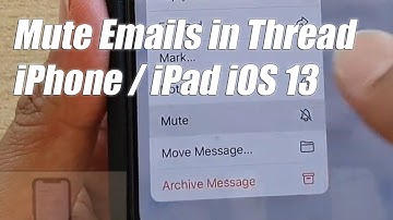 How to Mute Emails in Thread Conversation on iPhone / iPad iOS 13