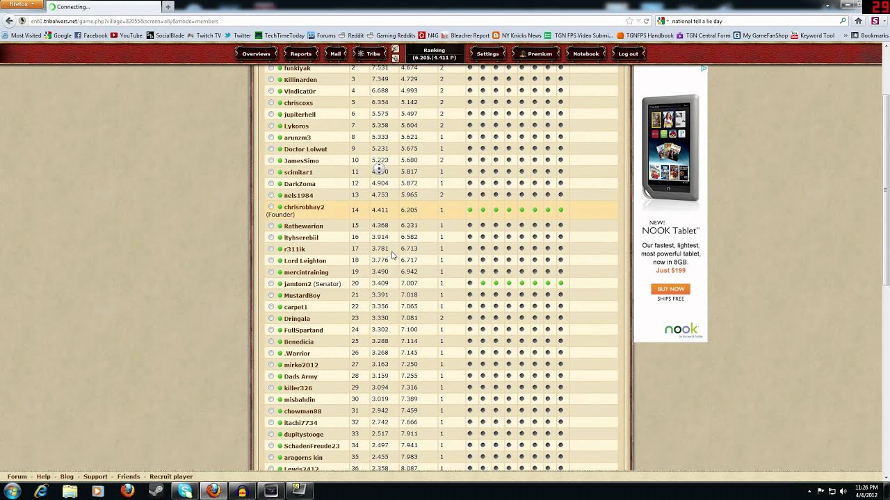 Browser Game - Tribal Wars