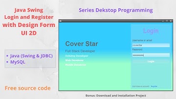 Java Swing Login and Register with JDBC MySQL | Design UI form login 2D Java Swing