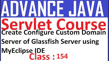 154 Create, Configure Custom Domain Server of Glassfish Server using MyEclipse IDE Servlet Tutorial