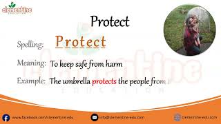 Correct pronunciation and meaning of the word “Protect" | Spelling, Correct pronunciation