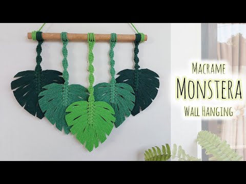 Macrame Monstera Wall Hanging | Macrame Leaf Wall Hanging