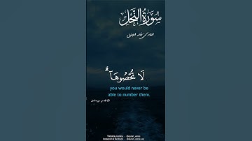 وإن تعدوا نعمة الله لا تحصوها 🖤#خالد الجليل #قران #سورة النحل #تلاوات #fyp