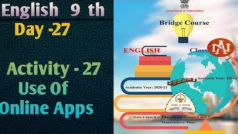 Std.9 English Bridge Course | Activity -27 | Use of Online app | Day-27 | by Narayani Tech Academy