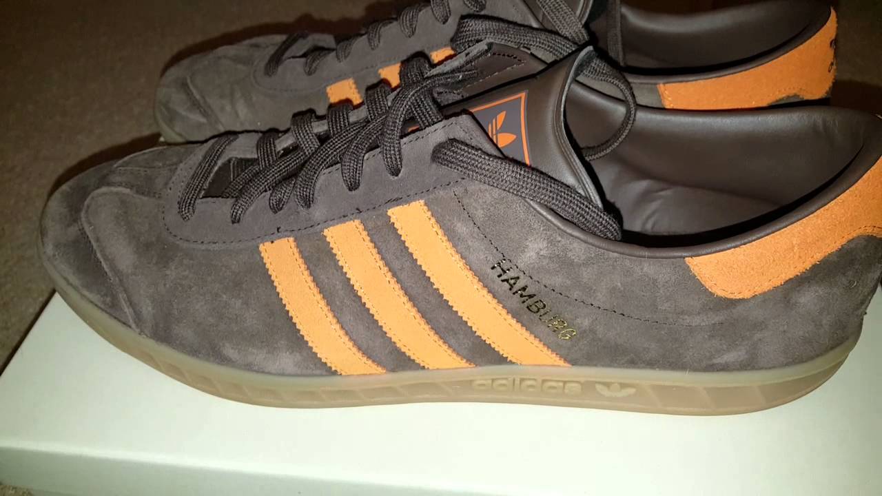 black and orange adidas hamburgs