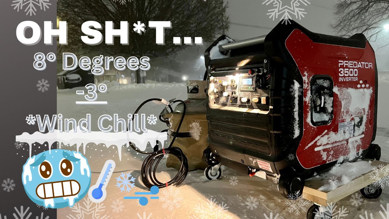 Day 1.. Major Winter Storm Warning / Blizzard Conditions with Harbor Freight Predator 3500