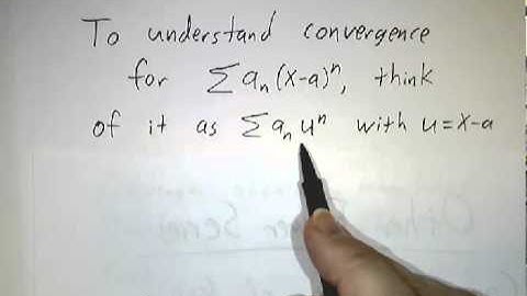 Power series centered around a