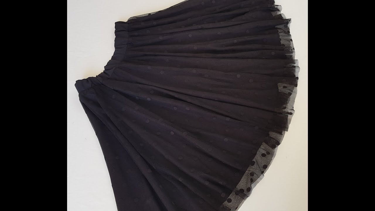 Tam kloş tüllü etek dikimi