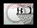 رسم سهل تعليم رسم منظر رومانسي بطريقه سهله Easy Drawing How To Draw A Romantic View In An Easy Way 