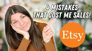 Don't make these Etsy Mistakes! These mistakes cost me a lot of Etsy sales! #etsysellingtips