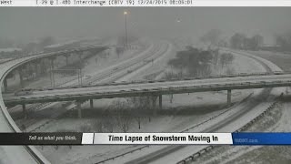 Time Lapse of Snowstorm Moving In