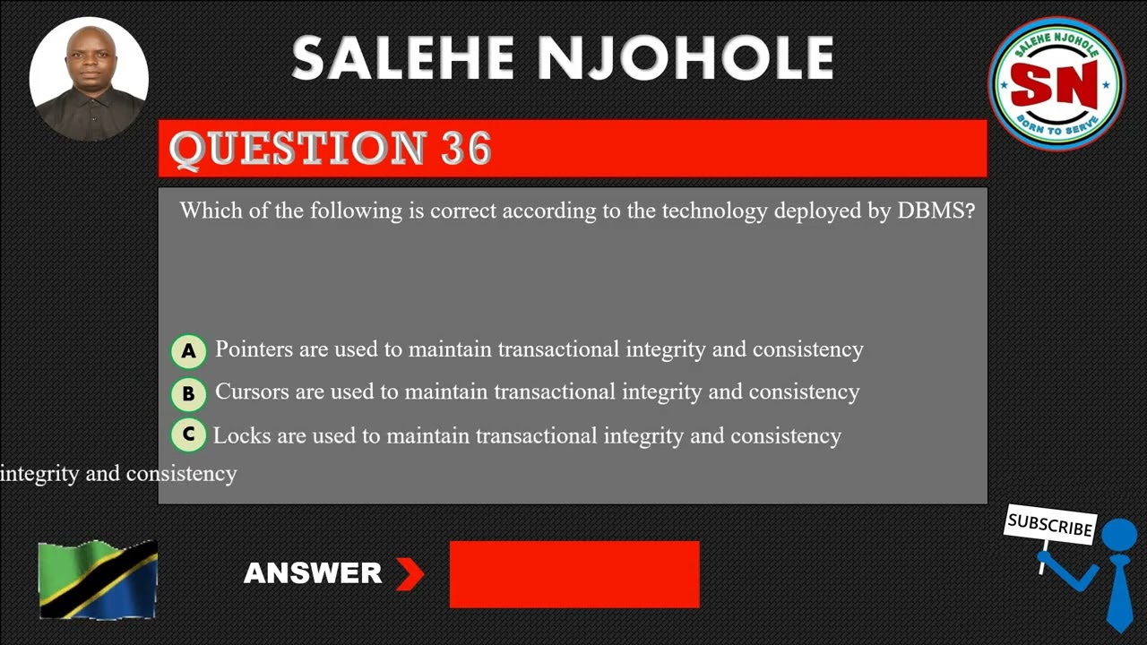 DATABASE ADMINISTRATOR MCQS 100 +