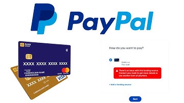 How to FIX error in PayPal - There’s an issue with this funding source. Contact your bank