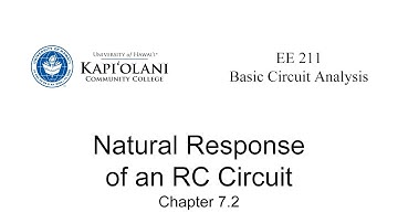 EE 211 7.2 Natural Response of an RC Circuit