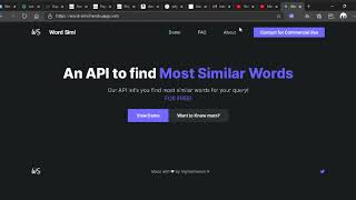 Similar Words API - A Demo