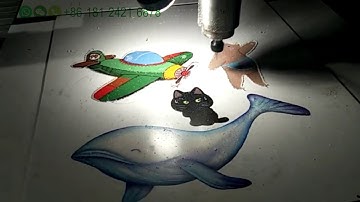 CNC Router with CCD Camera for coutour cutting