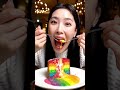 🤯 Cutting This Cake Was A Mistake!#RainbowCake #LavaCake #Mukbang #ASMR #ShortsMost