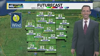 High humidity with storms on the way