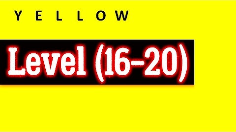 Yellow Level 16 17 18 19 20 by Bart Bonte Android iOS