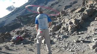 Michael Ellis hoops on Mt. Kilimanjaro