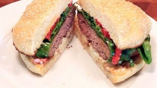 Savory Bison  Burger Recipe | Buffalo with Balsamic Vinaigrette