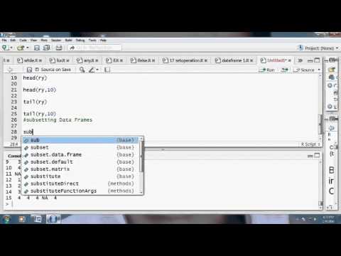 R Tamil  Programming Tutorial Lesson 20 Transpose and Head and Tail and Subsetting and Removing  NA