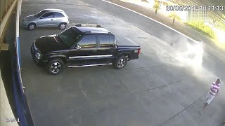 Pedestrian Has Close Call with Unhitched Trailer || ViralHog