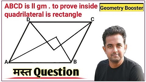 prove that angle bisector of a parallelogram form a rectangle II#ntse #cbse