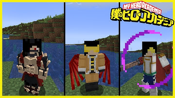 18 QUIRKS, BATTLE ANIMATIONS, MANY OUTFITS & MORE! Minecraft My Hero Academia Mod Review