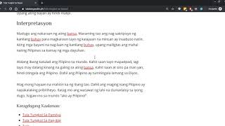 Tula Tungkol Sa Bayan - www.TakdangAralin.PH - Mga Halimbawa