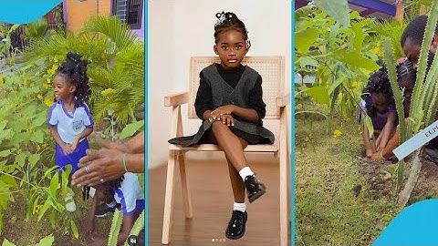 Island Frimpong Learns Tree Planting at Yvonne Nelson's School - A Green Initiative
