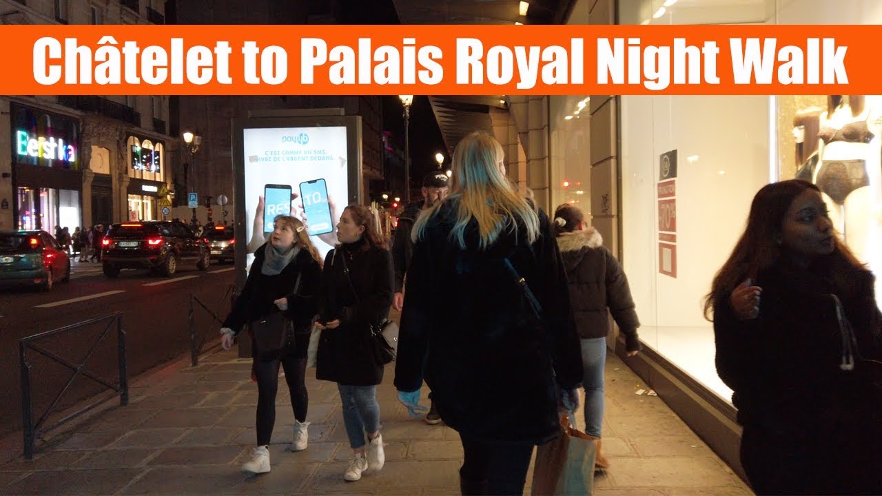 Châtelet to Palais Royal Paris Night Walk 4K