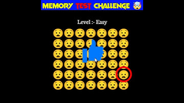 Memory Test 🤯 || Find The Odd Emoji Out || Emoji Puzzle Quiz || part 35 || #shorts #quiztime