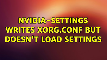 Ubuntu: nvidia-settings writes xorg.conf but doesn