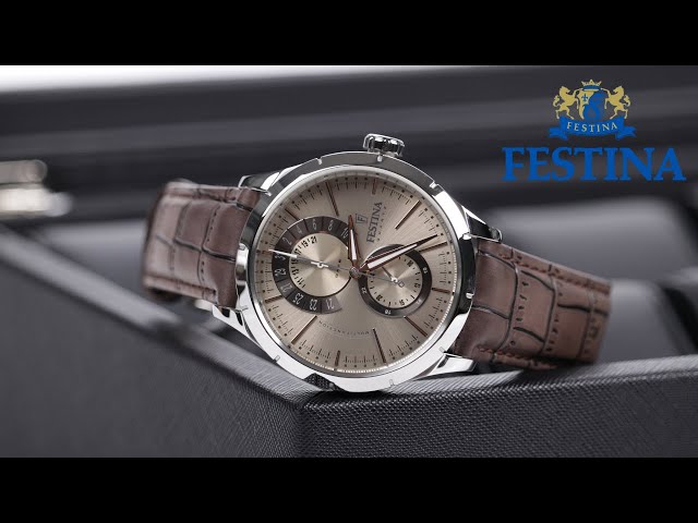 Quartz men's watch FESTINA Retro Multifunction F16573/9 | Style-Time -  YouTube