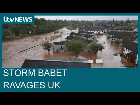 Three dead and hundreds of homes flooded as storm babet hits britain | itv news