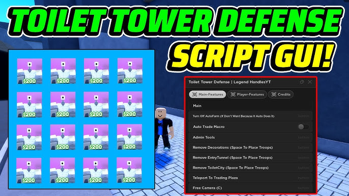 Toilet Tower Defense Script  Inf Units, Auto Farm & More