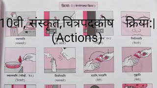 दशमी कक्षा,संस्कृत चित्रपदकोष:क्रिया: 10th Sanskrit Chitrapadkosh(Actions),दहावी संस्कृत