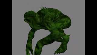 Monster rig animation test