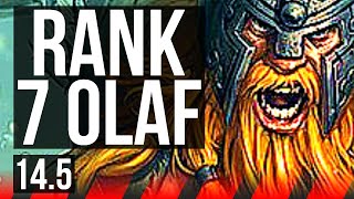 OLAF vs AATROX (TOP) | 8 solo kills, Rank 7 Olaf, Legendary, 300+ games | EUW Challenger | 14.5