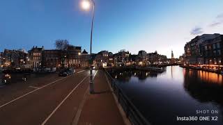 夜のアムステルダムを Insta360 ONE X2 で撮ってみた